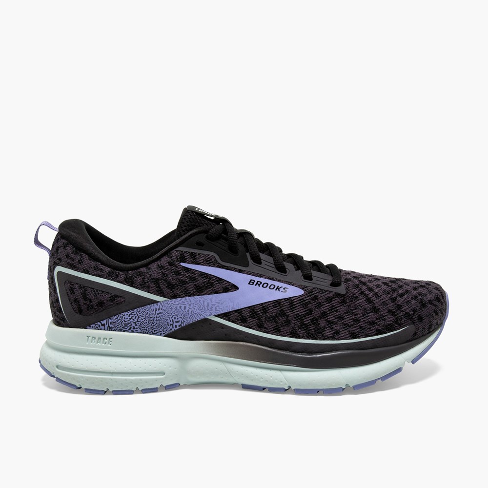 Chaussures Running Route Brooks Trace 3 Noir Bleu Rose Femme | NLB-3343517